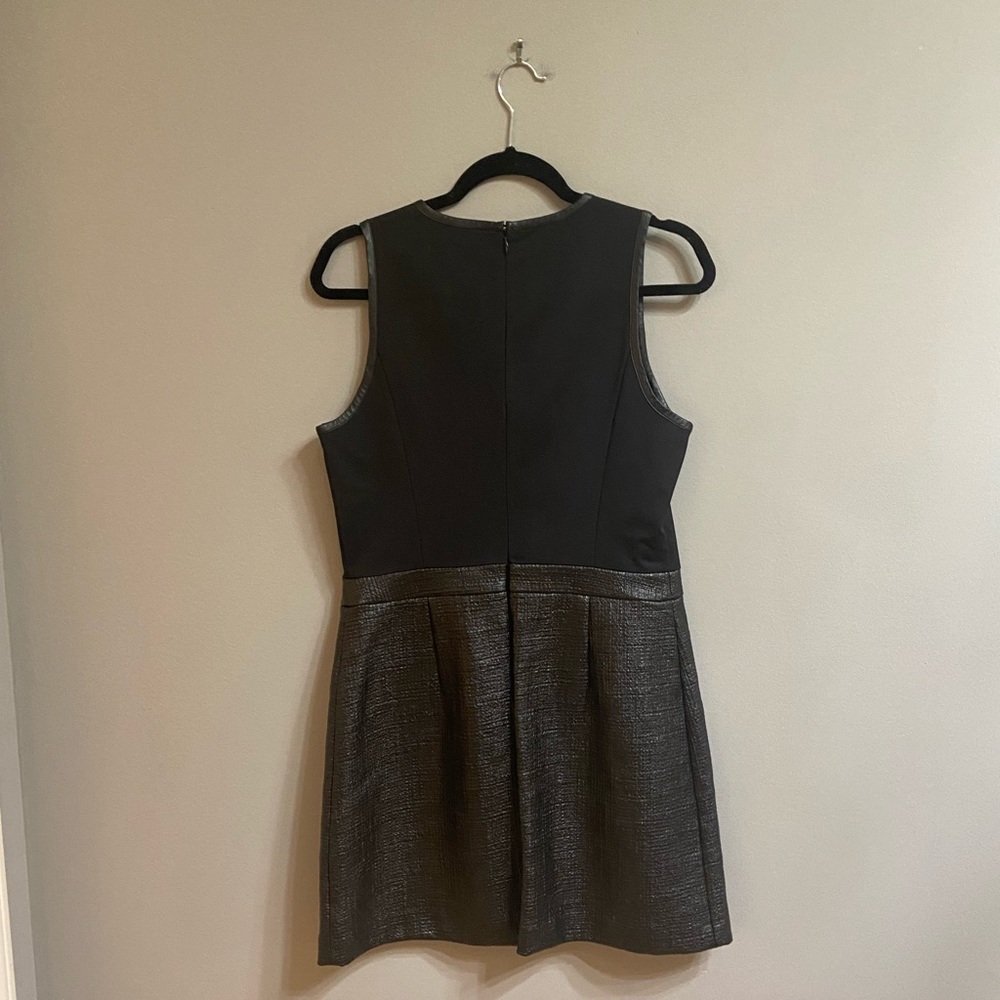 Armani Exchange Faux-Leather Mini Dress, Size 10 - Picture 4 of 13